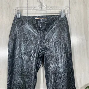 Paris Blues Faux Leather Snake Print Flare Pants size 3 thumbnail 3