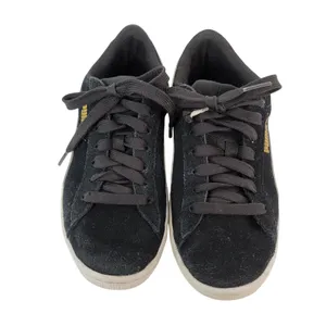 Puma Vikky Womens Size 7‎ Black Low Top Sneakers Suede Shoes 362624-02 thumbnail 3