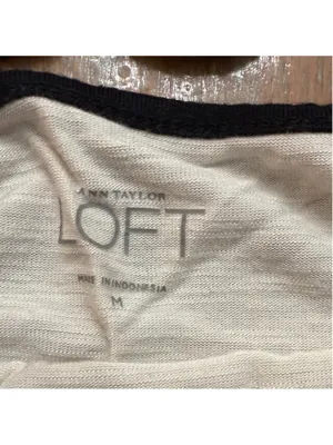 Loft Black and White Striped Tank Top Medium thumbnail 6