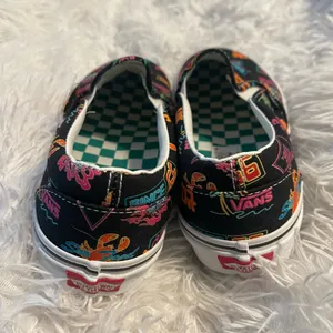 Rare Vans Market Black/ Neon Slip On seafood lobster Chinese characters sneakers thumbnail 4
