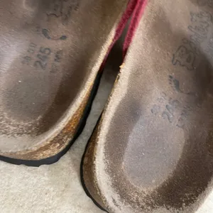 Birkenstock BIRKI comfort Red Strappy Slide Sandals Womens 38 L7 M5 Cork ShoesI thumbnail 4