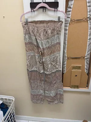 O'Neill Women's Size L Paisley Print Smocked Waist Wide Leg Pants thumbnail 4