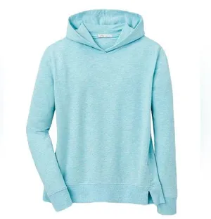 Peter Millar Women’s Lava Wash Hoodie Blue Spruce Space Dye Size XS Heather Hood thumbnail 1