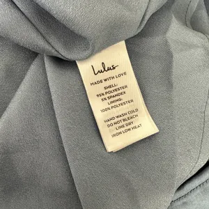 Lulus Purely Elegant Slate Blue Satin Twist Back Maxi Dress Long Formal XL NWT thumbnail 11