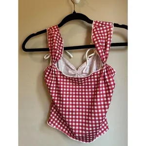 Gathered and Tied Gingham Tank Size M thumbnail 3