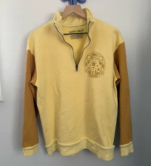 Taylor Swift Small Folklore Quarter Zip Pullover Yellow thumbnail 1