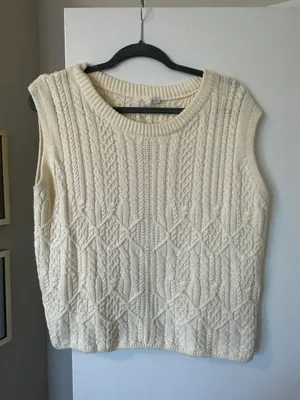 Sadie and Sage Cream Sweater Vest thumbnail 1