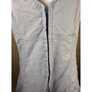Urban Outfitters Sari Linen Blend‎ Halter Vest Top Blue Coastal Boho NWT thumbnail 3