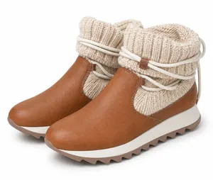 Merrell Alpine Pull On Knit Boot Womens 10.5 Tan Après Ski Cabincore Winter thumbnail 1