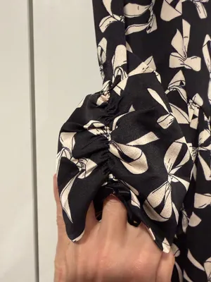 For Love And‎ Lemons Black and White bow Print Mini Dress small thumbnail 4
