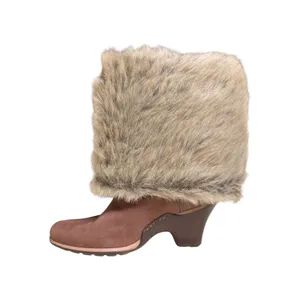 Timberland Baychester Faux Fur Fold Down Vintage Y2K Wedge Boots Size 9.5M thumbnail 8
