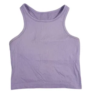 Lululemon Ebb To Street Cropped Racerback Tank Size 6 Lavender Yoga Studio Gym thumbnail 2