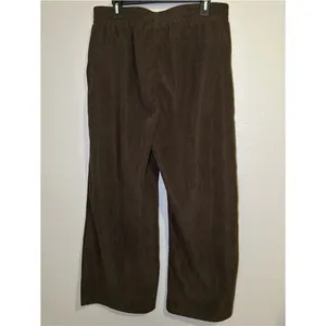 Halara Brown Corduroy Pull On Wide Leg Pants Women’s Size XL Petite thumbnail 4