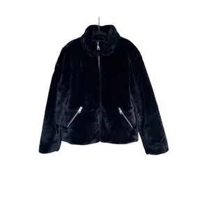 Levi's All Over Faux Fur Black Coat Size XL thumbnail 2