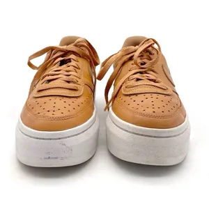 Nike Court Vision Alta Platform Sneakers Women’s Sz 8.5 Light Cognac Tan Leather thumbnail 6