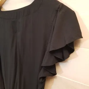 {4} J. Crew Poplin Flutter Sleeve Faux Wrap Top thumbnail 4