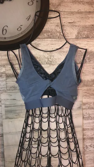 Nike sports bra blue in color size large thumbnail 2