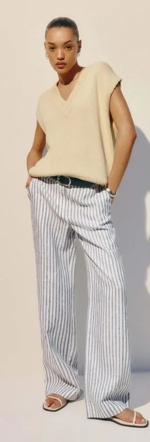 Reformation Carter Linen Mid Rise Pant thumbnail 1