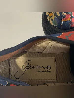 Gianno Espadrilles Black Multi Floral Print Canvas Round‎ Toe Lace Up EU38/US7.5 thumbnail 5