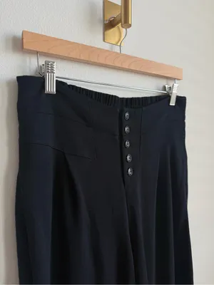 Anthropologie Ettawa Lucerne Wide Leg Pants Black XS thumbnail 11