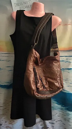Bueno Women’s Brown Faux Leather Shoulder Bag Purse thumbnail 1