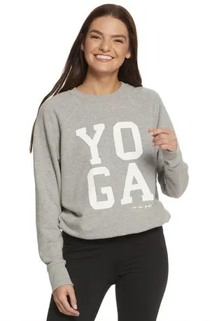 Spiritual Gangster Yoga Classic Crewneck — Grey thumbnail 1