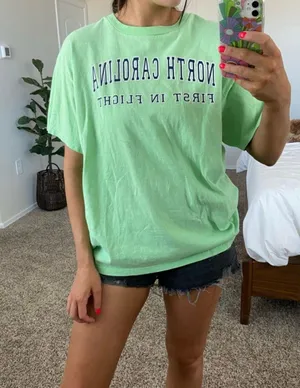 Y2K North Carolina Tee Green Size L thumbnail 1