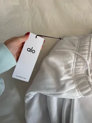 White alo sweatpants thumbnail 3