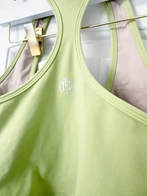 TYC Til You Collapse Tank Corset crop Lime Green Bra Size Small thumbnail 2