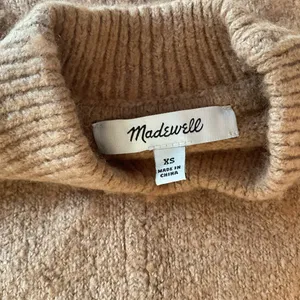 EUC Madewell Sz XS Sweater Mini Dress in Heather Camel $138 pilling fabric shave thumbnail 10