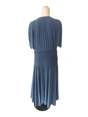 NWOT White House Black Market $140 Matte Jersey Smocked Midi Dress XL thumbnail 7