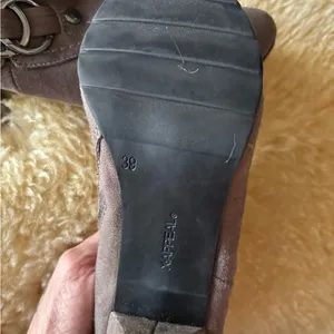 Xappeal Grayish Brown Suede Ankle Booties with Decorative Buckle thumbnail 4