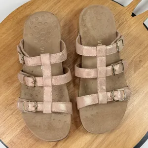 Vionic Misa Strappy Slide Sandal‎ Metallic Rose Gold Womens 8 thumbnail 9
