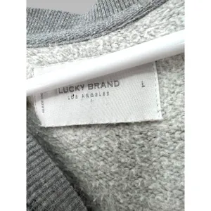 Lucky Brand L Daisy Applique Sweatshirt Crewneck Sweater Pullover Embroidered thumbnail 4