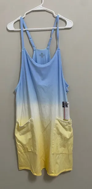 Club Social Gradient Blue and Yellow Dress thumbnail 1