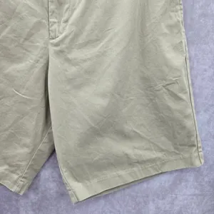 Real Comfort Tan Flat Front Bermuda Bottoms Cotton Pants Shorts‎ Plus 14 thumbnail 5