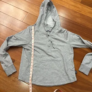 Patagonia Hoodie Womens Gray‎ Ahnya Henley Snap Pullover Sweatshirt S thumbnail 6