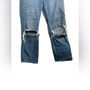 Abercrombie & Fitch Ultra High Rise Ankle Straight Jeans Women’s 29 Distressed thumbnail 8