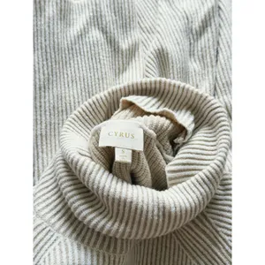 Cyrus Womens Roll Neck Sweater Small Beige Old Money Quiet Luxury Soft Neutral thumbnail 6