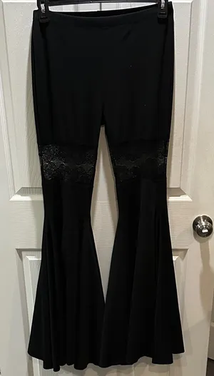 Elegant Black Super Bell Bottoms Size L thumbnail 1