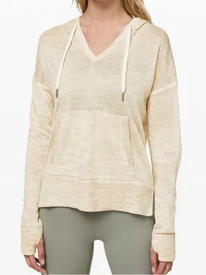 Lululemon Street to Shore Hoodie Heathered Muslin size 8 thumbnail 1
