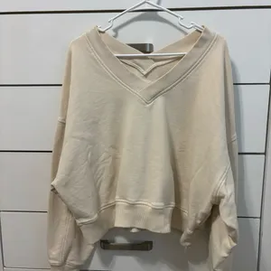 Aerie House Party Sweatshirt Cream thumbnail 2