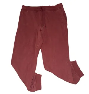 Lululemon Athletica red maroon scuba joggers women’s size 12 thumbnail 1
