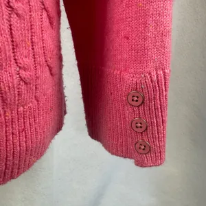 Talbots Womens Medium Pink Cable Knit Crewneck Long‎ Sleeve Sweater Fisherman thumbnail 4