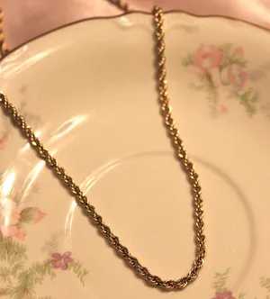 20in 18K gold plated rope chain necklace thumbnail 3