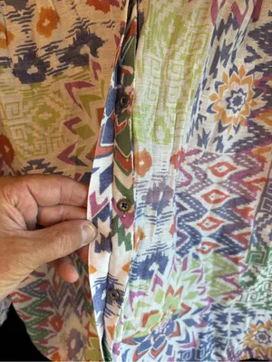 Maeve Anthropologie Boho Aztec Print Kimono Blouse Oversized Small thumbnail 6