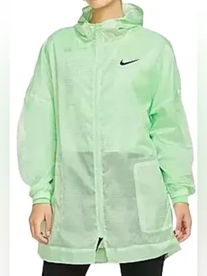 Nike Sportswear Indio‎ Woven Jacket Womens Sm Mint Green Lightweight Oversized thumbnail 1