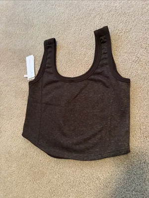 Yogalicious Brown Baby Terry Somers Corset Tank thumbnail 2
