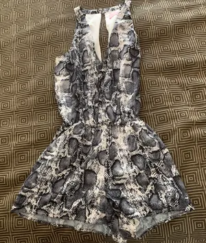 Pink Lily Boutique Snakeskin Romper thumbnail 6