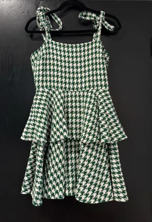 fab'rik Green pattern mini dress thumbnail 1
